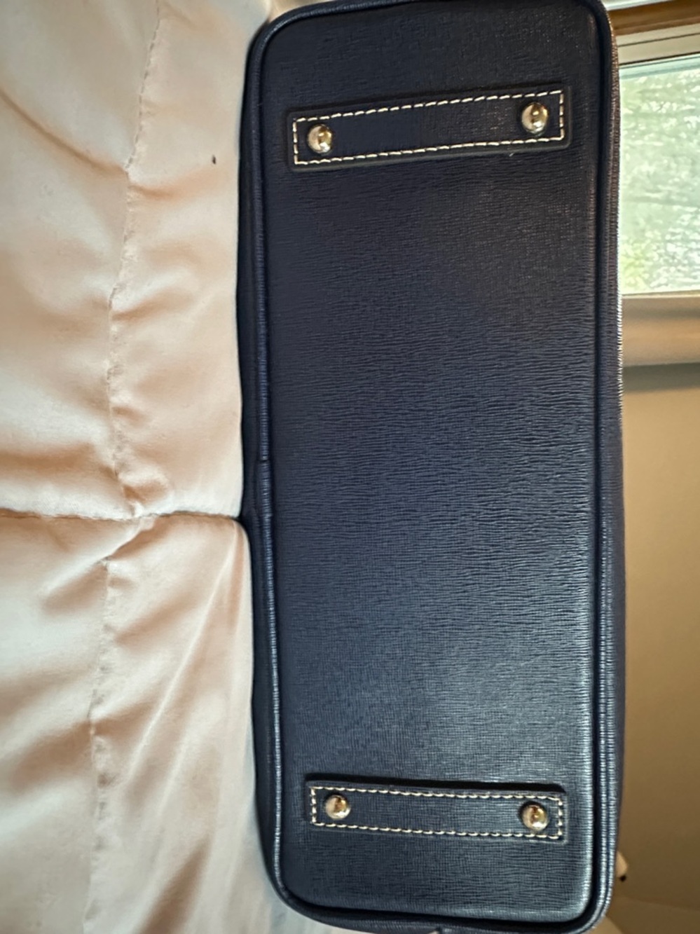 Dooney & Bourke Navy Leather Shoulder Bag - Picture 3 of 7